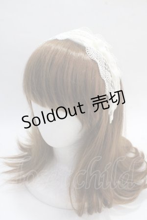 画像: Melody BasKet / 旋律で紡いだレースカチューシャ  アイボリー Y-25-05-25-045-LO-AC-SZ-ZY