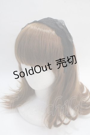 画像: Melody BasKet / 旋律で紡いだレースカチューシャ  黒 Y-25-05-25-051-LO-AC-SZ-ZY