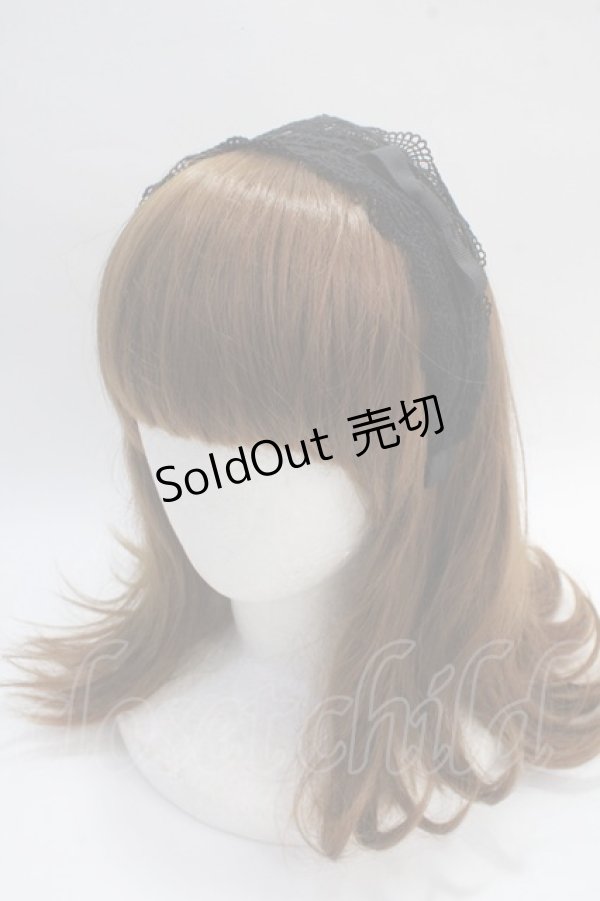 画像1: Melody BasKet / 旋律で紡いだレースカチューシャ  黒 Y-25-05-25-051-LO-AC-SZ-ZY (1)