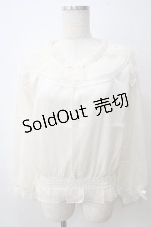 画像: axes femme POETIQUE / 巻き薔薇シフォンブラウス  キナリ Y-25-05-25-077-AX-BL-SZ-ZY