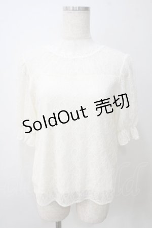 画像: axes femme / 総レースプルオーバー  キナリ Y-25-05-25-078-AX-TO-SZ-ZY