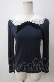 画像1: Jane Marple / マルチレースカラーカットソー M ネイビ- Y-25-05-25-092-JM-TO-SZ-ZY (1)