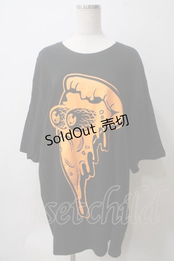画像1: MILKBOY / PIZZA Tシャツ  ブラック Y-25-05-25-101-MB-TO-SZ-ZY (1)