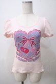 画像1: BABY,THE STARS SHINE BRIGHT / チェリーリボンTシャツ  ピンク Y-25-05-25-106-BA-TO-SZ-ZY (1)