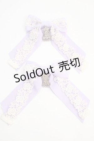 画像: ALICE and the PIRATES / A/Pゆらゆらリボンコーム  ラベンダー×ホワイト Y-25-05-25-013-PA-AC-SZ-ZY