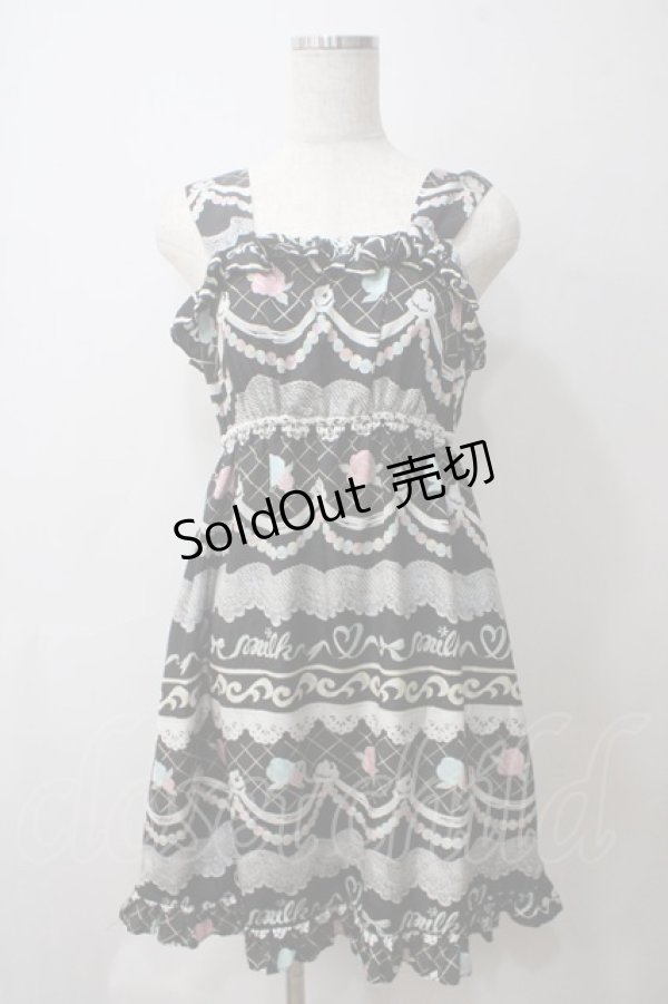 画像1: MILK / Sugar cakeドレス  ブラック Y-25-05-25-119-ML-OP-SZ-ZY (1)