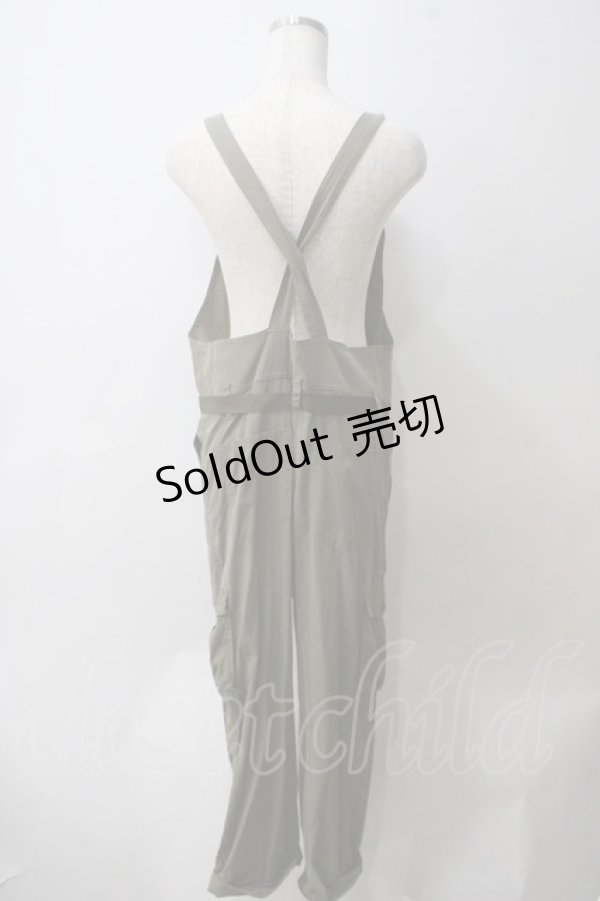 画像2: Jane Marple Dans Le Salon / キュプラコットンツイルサロペット M カーキ Y-25-05-25-124-JM-PA-SZ-ZY (2)