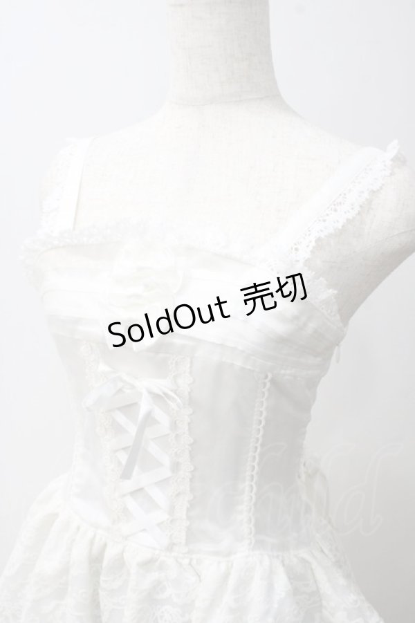 画像3: BABY,THE STARS SHINE BRIGHT / Victorian Secret KEY柄リボンリボンジャンパースカート  ホワイト Y-25-05-25-133-BA-OP-SZ-ZY (3)