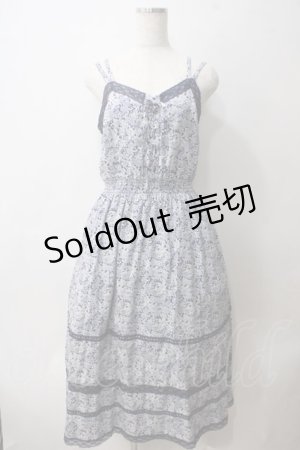 画像: axes femme / 小花柄キャミワンピース  紺 Y-25-05-25-147-AX-OP-SZ-ZY