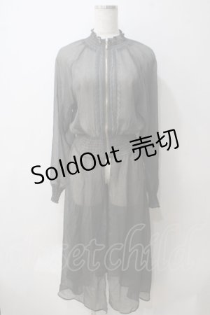 画像: axes femme / シアーワンピース  グレー Y-25-05-25-152-AX-OP-SZ-ZY