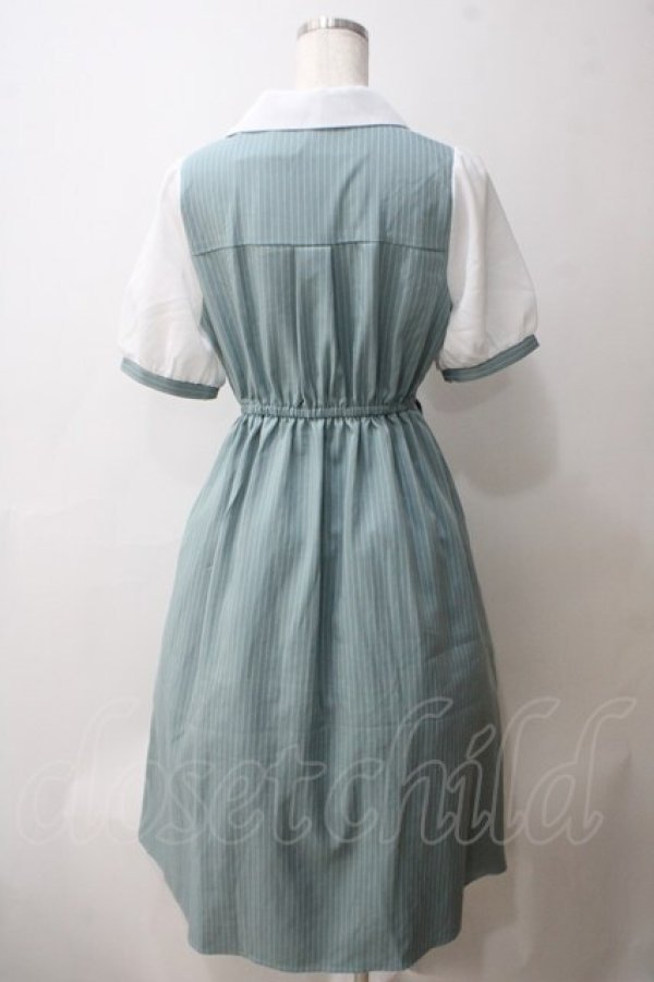 画像2: axes femme / 夜空刺繍襟ドッキングワンピース F ミント Y-25-05-25-153-AX-OP-SZ-ZY (2)