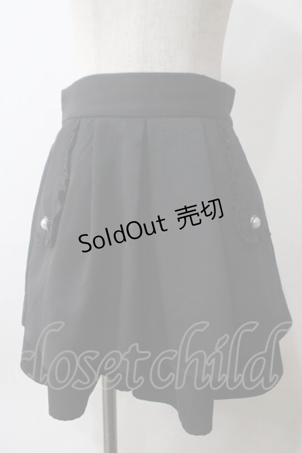画像1: axes femme / フラップデザインキュロット  黒 Y-25-05-25-170-AX-PA-SZ-ZY (1)