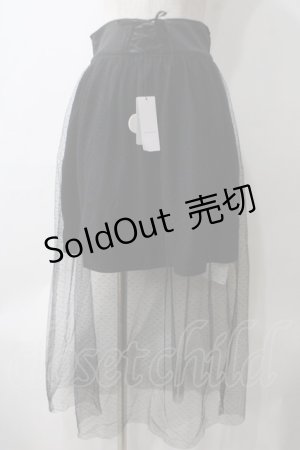 画像: Ank Rouge / チュールレイヤードスカート M 黒 Y-25-05-25-178-CA-SK-SZ-ZY