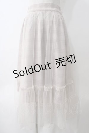 画像: Ank Rouge / チュールレイヤードスカート M ベージュ Y-25-05-25-179-CA-SK-SZ-ZY