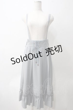 画像: Amavel / Classical Doll サスペンダーミドルスカート F グレー Y-25-05-25-193-CA-SK-SZ-ZY