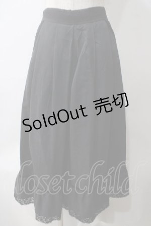 画像: axes femme / フリルワイドパンツ  黒 Y-25-05-25-200-AX-PA-SZ-ZY