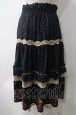 画像2: axes femme / ドット花柄スカート  紺 Y-25-05-25-204-AX-SK-SZ-ZY (2)