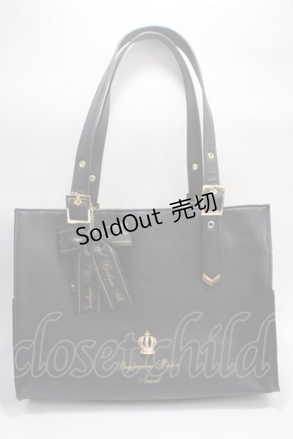 画像1: Amavel / Royal Crownトートバッグ  黒 Y-25-05-25-040-CA-BG-SZ-ZY (1)