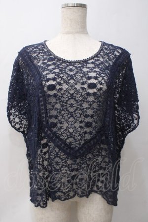 画像: axes femme / 総レースアンサンブル M 紺 Y-25-05-29-007-AX-TO-SZ-ZY