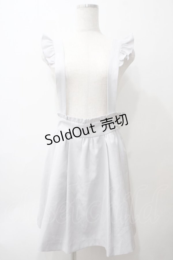 画像1: Ank Rouge / フリルサスペンダーギャザースカート M ブルー Y-25-05-29-066-CA-SK-SZ-ZY (1)