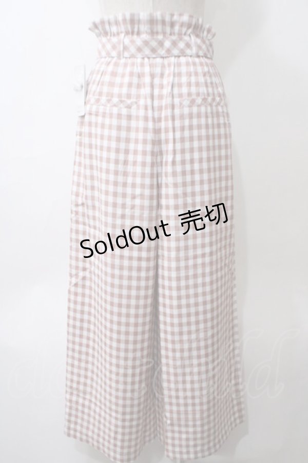 画像2: axes femme POETIQUE / ギンガムワイドパンツ M アワピンク Y-25-05-29-084-AX-PA-SZ-ZY (2)