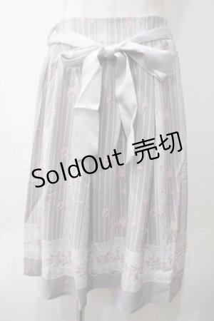 画像: axes femme / チューリップ柄ミドルスカート M ラベンダー Y-25-05-29-087-AX-SK-SZ-ZI
