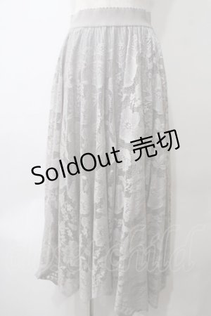 画像: 【SALE】axes femme / レースサーキュラースカート F グレー Y-25-05-29-096-AX-SK-SZ-ZT503