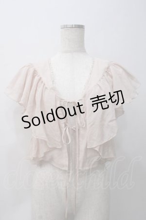 画像: axes femme / ボリュームフリルボレロ  ピンク Y-25-05-29-011-AX-TO-SZ-ZY