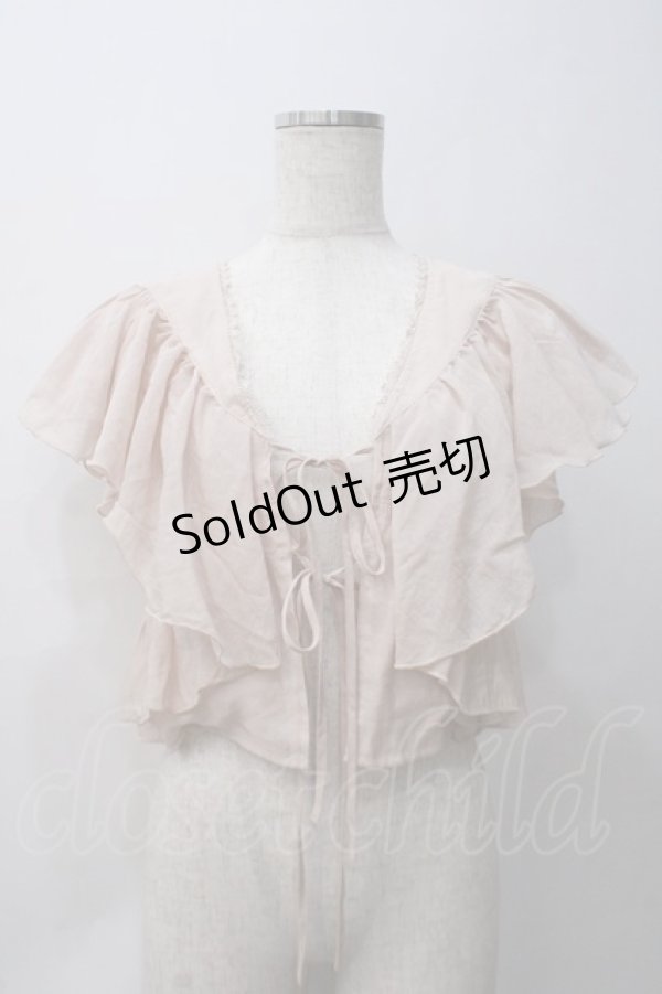 画像1: axes femme / ボリュームフリルボレロ  ピンク Y-25-05-29-011-AX-TO-SZ-ZY (1)