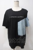 画像1: NieR Clothing / 切替カットソー  黒 Y-25-05-29-026-PU-TO-SZ-ZY (1)
