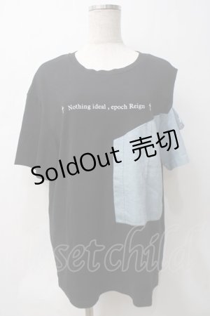 画像: NieR Clothing / 切替カットソー  黒 Y-25-05-29-026-PU-TO-SZ-ZY