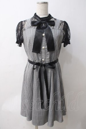 画像: Ank Rouge / チェックワンピース M グレー Y-25-05-29-028-CA-OP-SZ-ZY