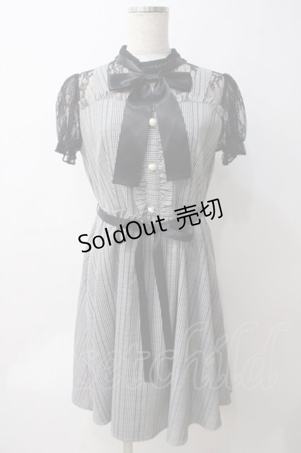 画像1: Ank Rouge / チェックワンピース M グレー Y-25-05-29-028-CA-OP-SZ-ZY (1)