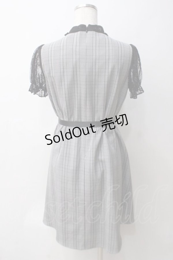 画像2: Ank Rouge / チェックワンピース M グレー Y-25-05-29-028-CA-OP-SZ-ZY (2)