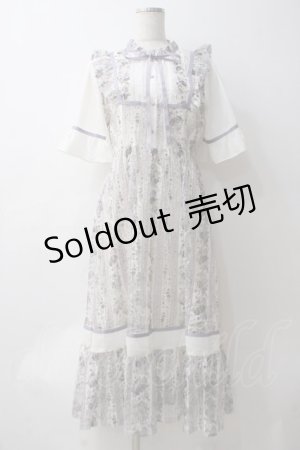 画像: axes femme / ストライプ柄レースワンピース  ラベンダー Y-25-05-29-042-AX-OP-SZ-ZY