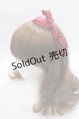 画像: m petit by misako / TT*AMリボンカチューシャ  中赤 Y-25-06-01-048-LO-AC-SZ-ZT208-F001