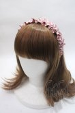 画像1: m petit by misako / ギャザーリボンカチューシャ  中桃 Y-25-06-01-050-LO-AC-SZ-ZY (1)