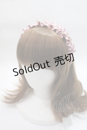 画像: m petit by misako / ギャザーリボンカチューシャ  中桃 Y-25-06-01-050-LO-AC-SZ-ZY