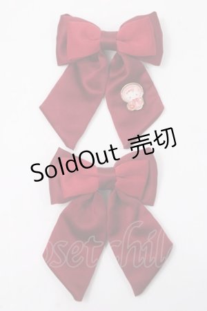 画像: m petit by misako / サンリオキャラクターズコラボ ハローキティ　リボンクリップ  中赤 Y-25-06-01-009-LO-AC-SZ-ZY