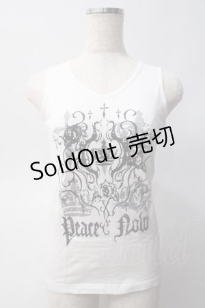 画像: PEACE NOW / プリントタンクトップ M 白 Y-25-06-01-061-PU-TS-SZ-ZY