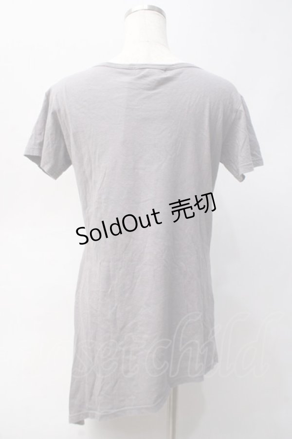 画像2: BPN FOR MEN / プリントアシメカットソー M グレー Y-25-06-01-065-GO-TO-SZ-ZY (2)