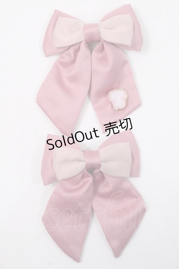 画像1: m petit by misako / サンリオキャラクターズコラボ マイメロディ　リボンクリップ  中桃 Y-25-06-01-010-LO-AC-SZ-ZY (1)