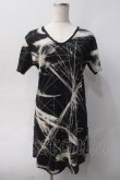 画像1: CIVARIZE / 総柄サイドジップロングTシャツ 44 ブラック Y-25-06-01-070-GO-TS-SZ-ZY (1)