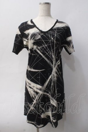 画像: CIVARIZE / 総柄サイドジップロングTシャツ 44 ブラック Y-25-06-01-070-GO-TS-SZ-ZY