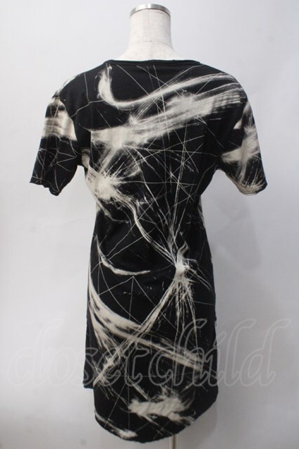 画像2: CIVARIZE / 総柄サイドジップロングTシャツ 44 ブラック Y-25-06-01-070-GO-TS-SZ-ZY (2)