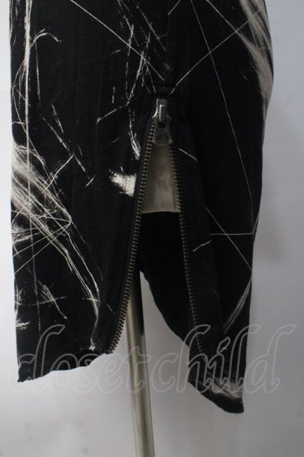 画像3: CIVARIZE / 総柄サイドジップロングTシャツ 44 ブラック Y-25-06-01-070-GO-TS-SZ-ZY (3)