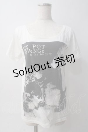 画像: SEX POT ReVeNGe / プリント半袖カットソー S 白 Y-25-06-01-075-SP-TO-SZ-ZY