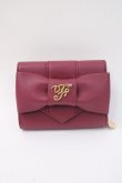 画像1: Maison de FLEUR / ピンクFリボンウォレット F ダークピンク Y-25-06-01-012-LO-BG-SZ-ZY (1)