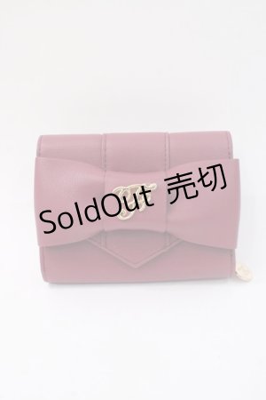 画像: Maison de FLEUR / ピンクFリボンウォレット F ダークピンク Y-25-06-01-012-LO-BG-SZ-ZY