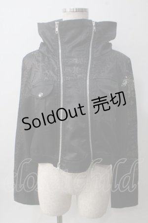 画像: Sixh / ダブルZIPハイネックジャケット  黒 Y-25-06-01-084-HN-JA-SZ-ZY